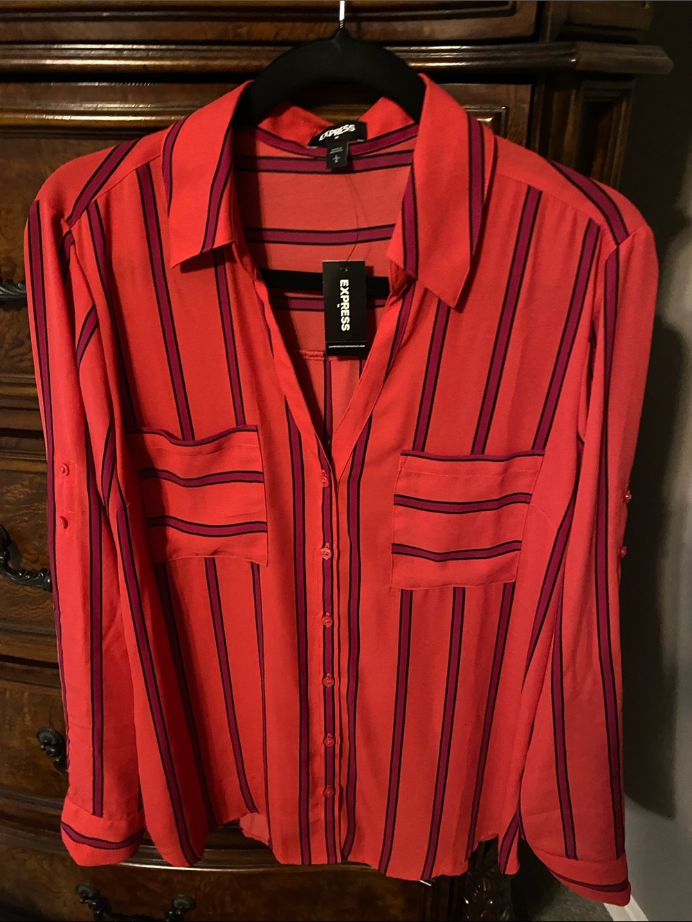 Express red striped portofino nwt